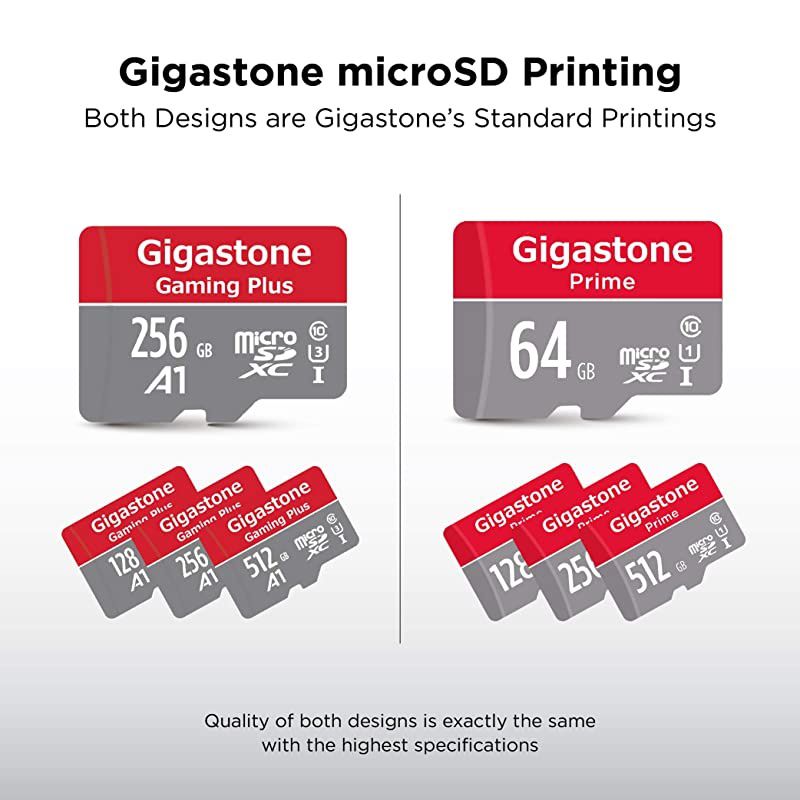 128GB 5Pack Micro SD Card Gaming Plus Nintendo Switch Compatible RW 10050MBs 4K Video Recording Micro SDXC UHSI A1 U3 Class 10 with Adapter