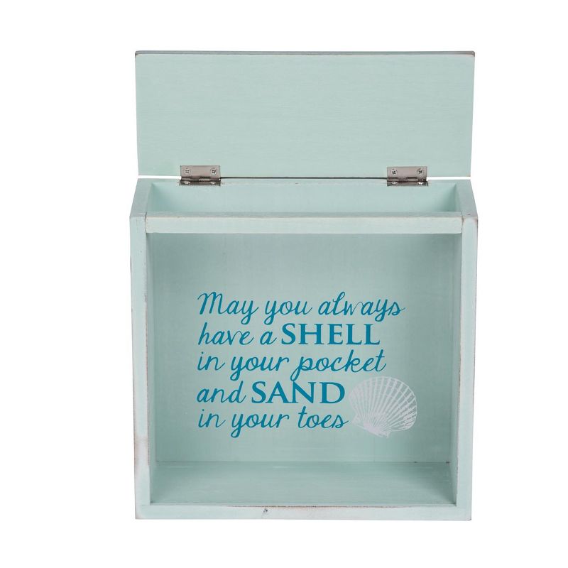 Shells and Sand Wooden Shadow Box - Foreside Home & Garden