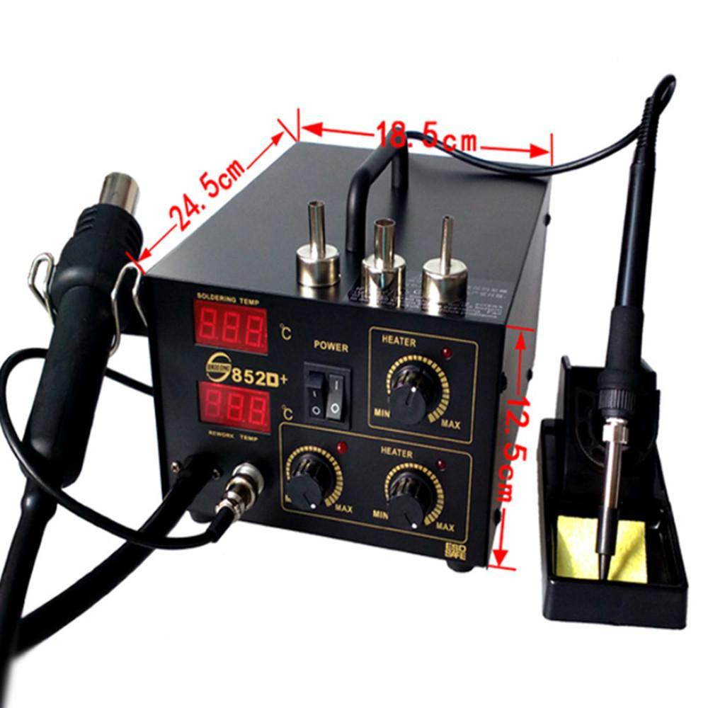 2IN1 SMD HOT AIR REWORK SOLDERING IRON STATION