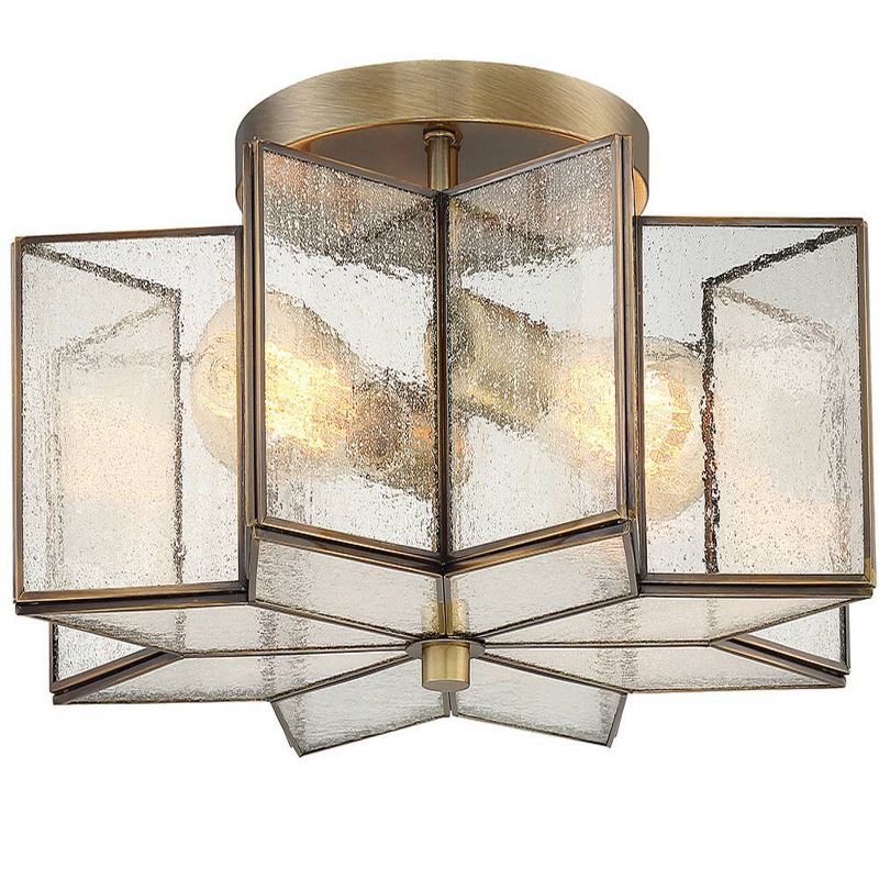Ceiling Lights Semi-Flush Mount Natural Brass - Aurora Lighting