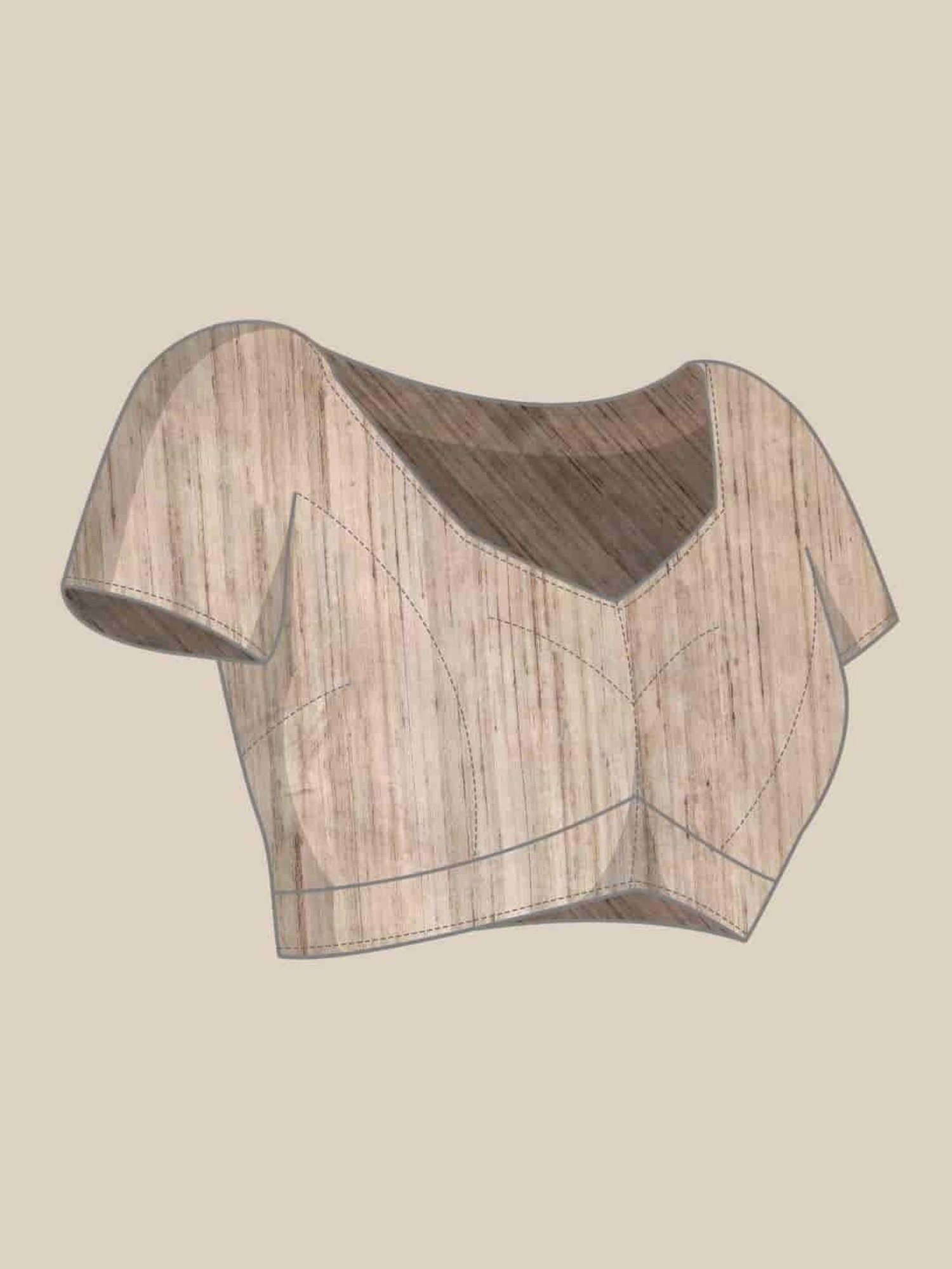 Silk Land Beige Printed Saree With Unstitched Blouse