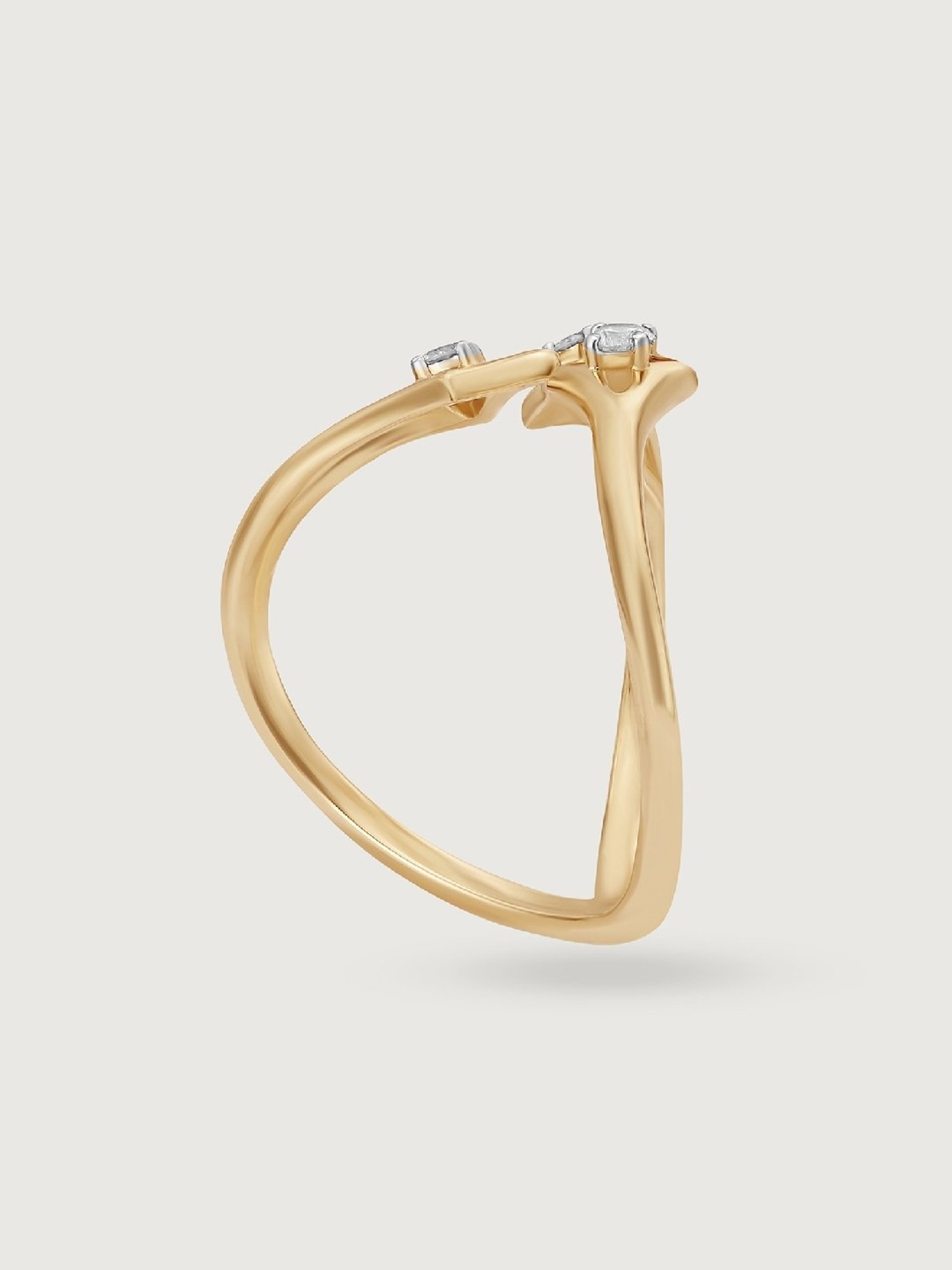 Mia by Tanishq Meteor Trail 14k Diamond Finger Ring