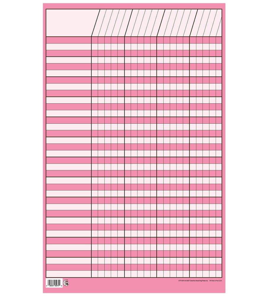 Creative Teaching Press Small Vertical Incentive Chart, Pink (5074)
