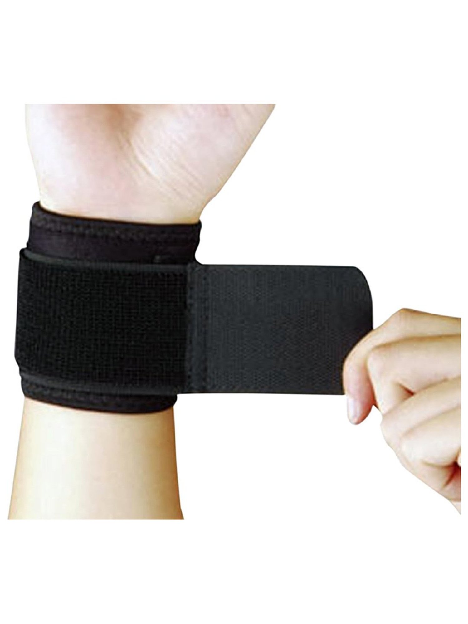 B Fit Neoprene Adjustable Wrist Support, Free Size (Black)
