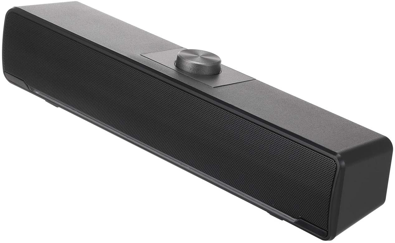 Docooler Computer Speaker Wired Computer Sound Bar USB Wired Bar Stereo Subwoofer Music Player Bass Surround Sound Box 3.5mm Audio Input for PC Laptop