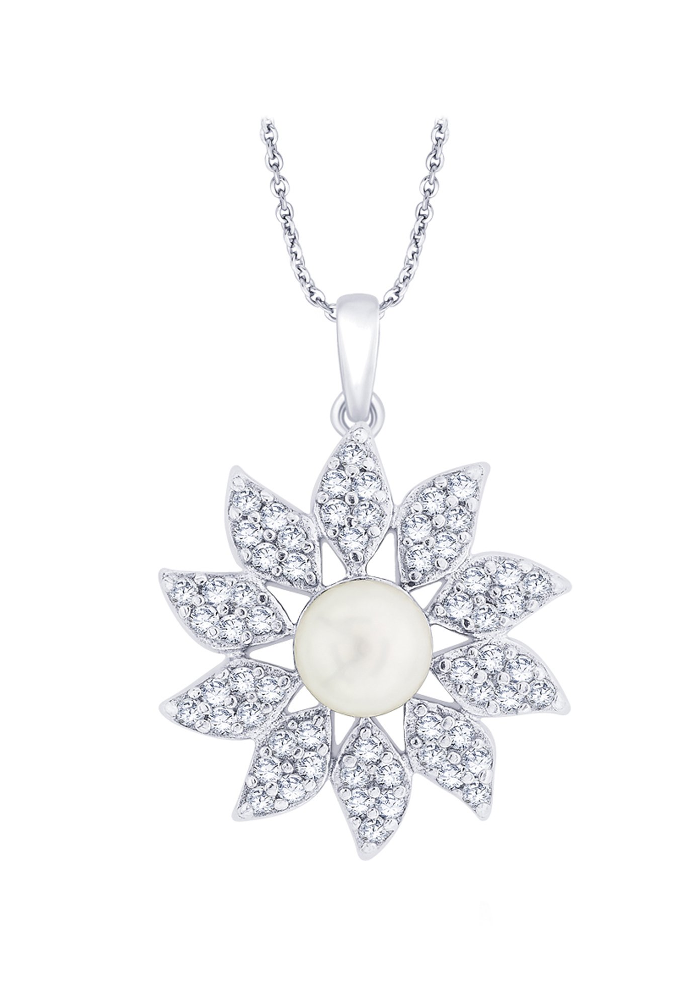 Taraash Floral 92.5 Sterling Silver Pendant