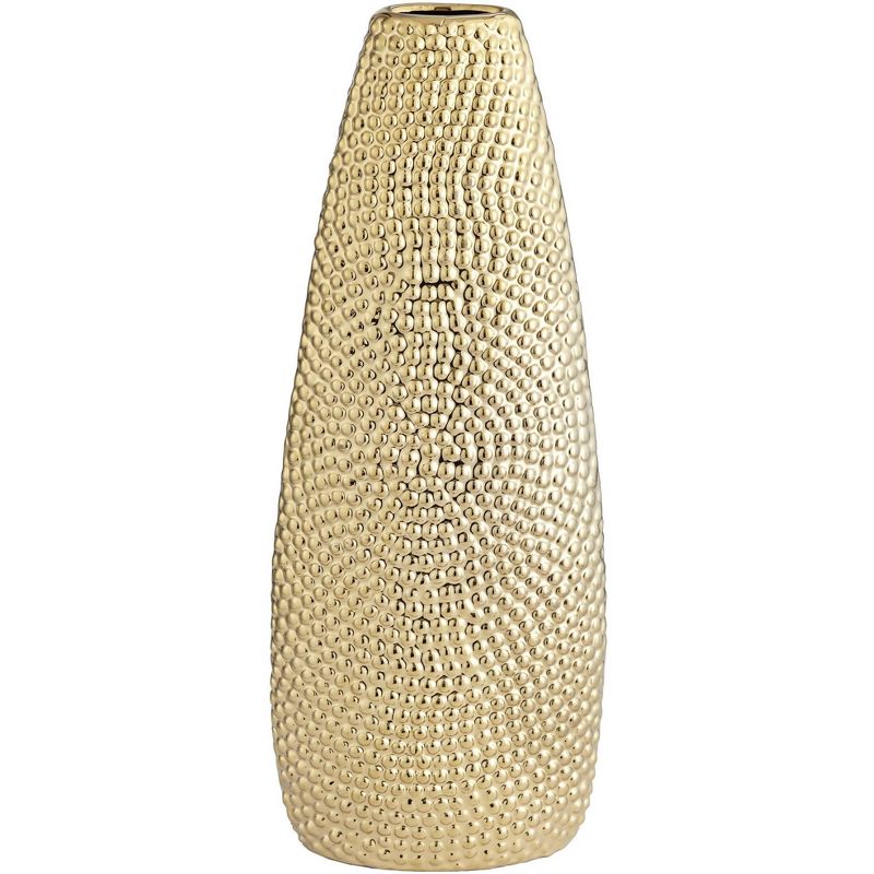 Studio 55D Golden 15" High Ceramic Decorative Vase