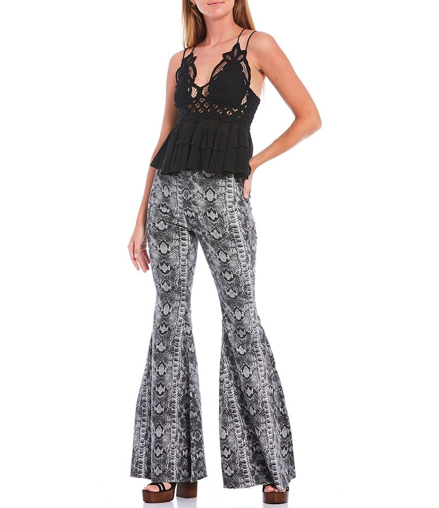 J.McLaughlin Durham Sleeveless Ruffle V-Neck Denim Blouse