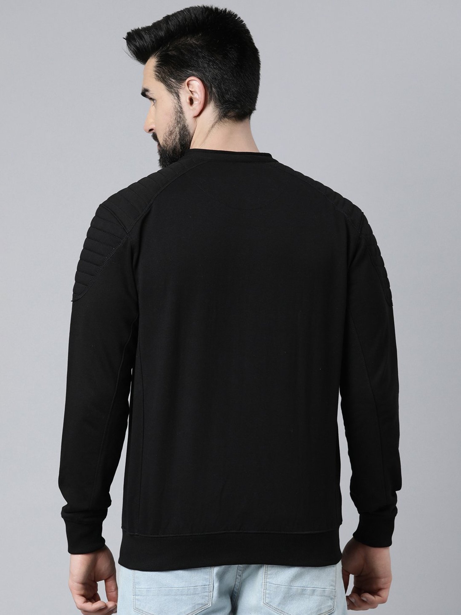 DIXCY SCOTT MAXIMUS Black Relaxed Fit Mandarin Collar Jacket