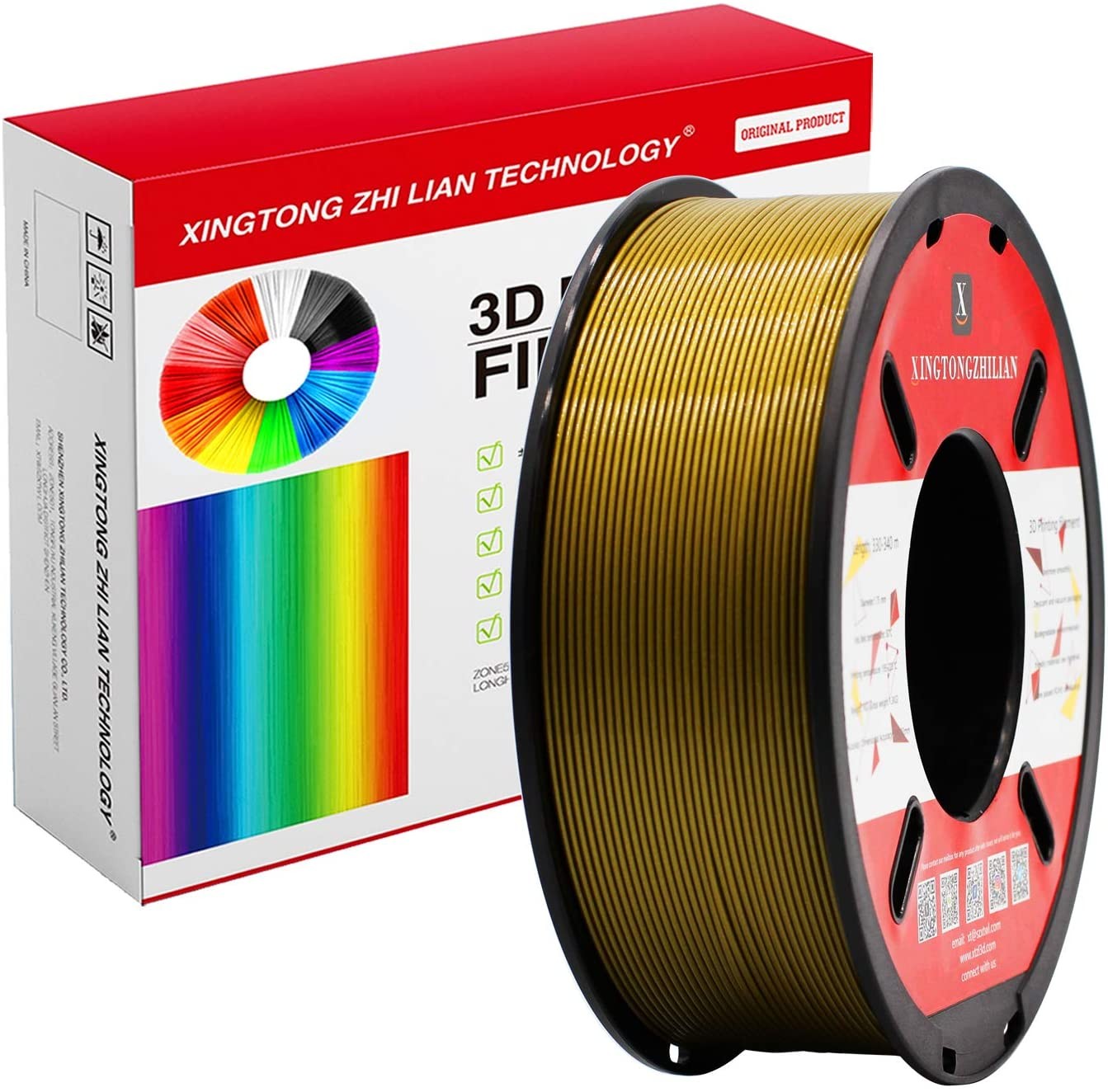 XTZL3D| PLA Material Printing Filament for 3D Printer, 1.75mm,1kg,Bronze