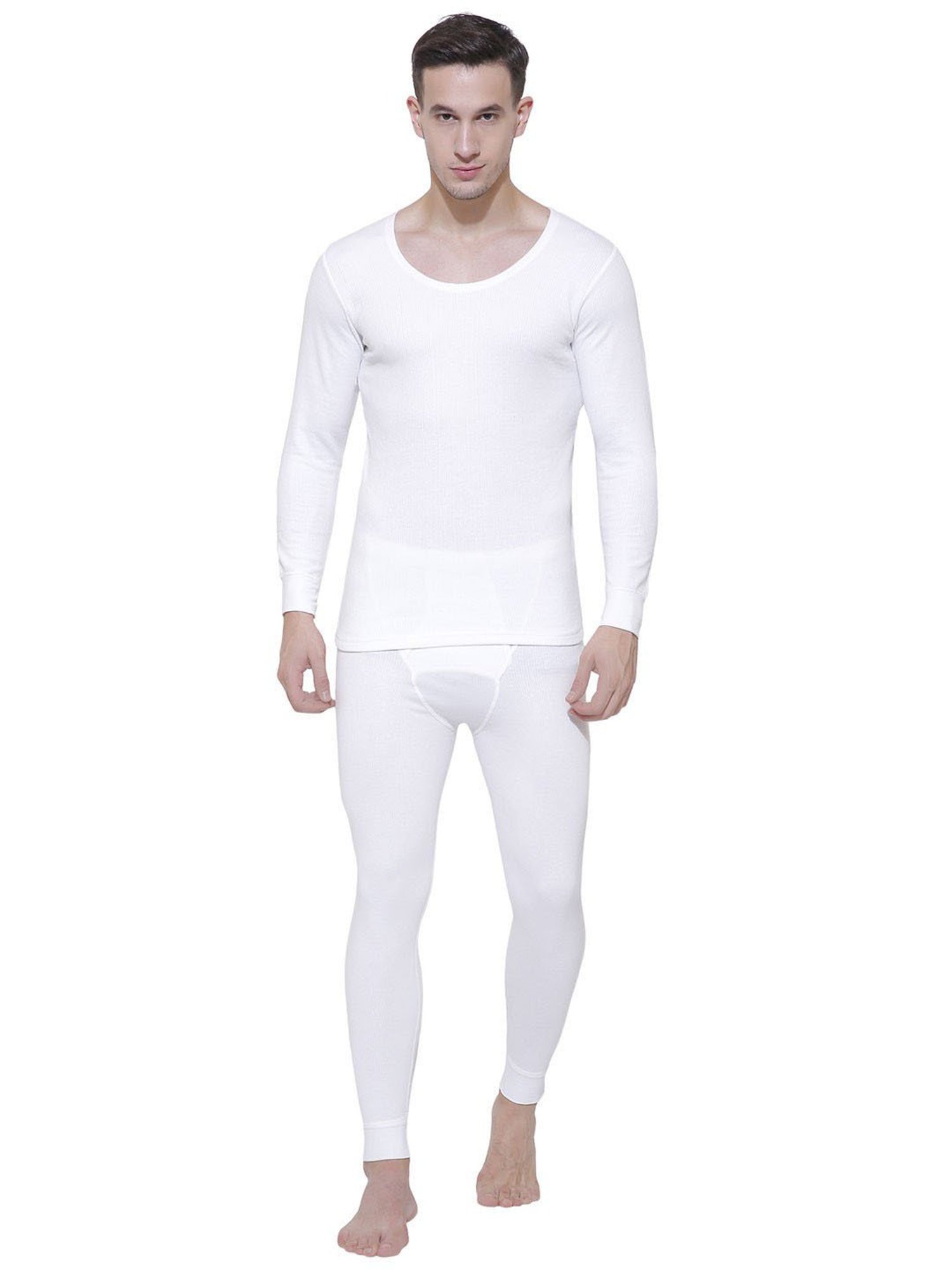 Bodycare White Regular Fit Thermal Bottoms