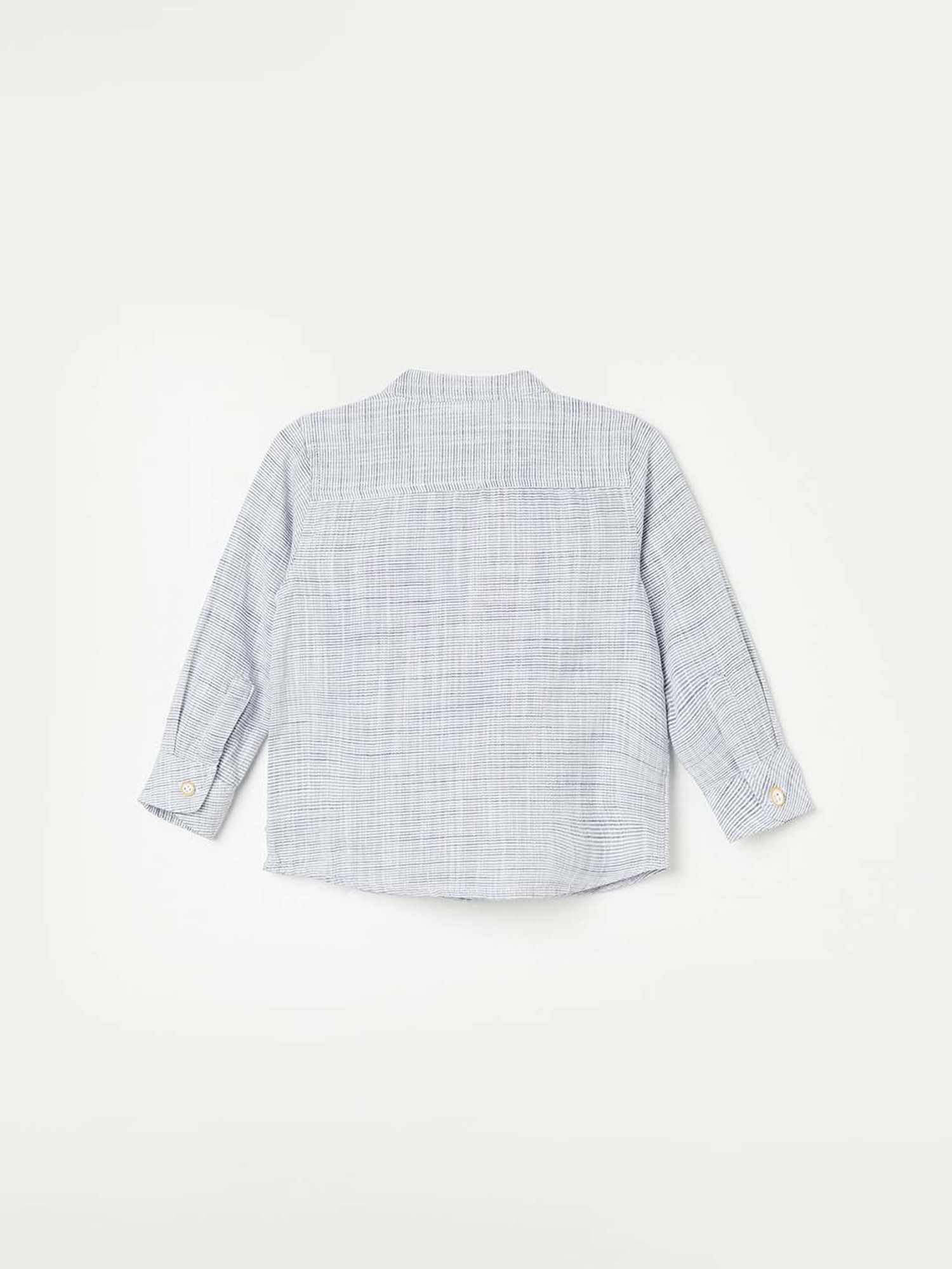 Juniors by Lifestyle Kids Blue Cotton Self Pattern Full Sleeves Shirt