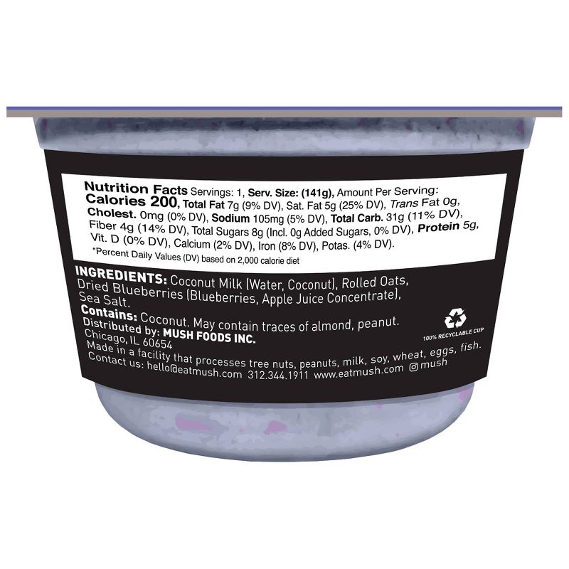 MUSH Blueberry Ready-to-Eat Oats - 5oz