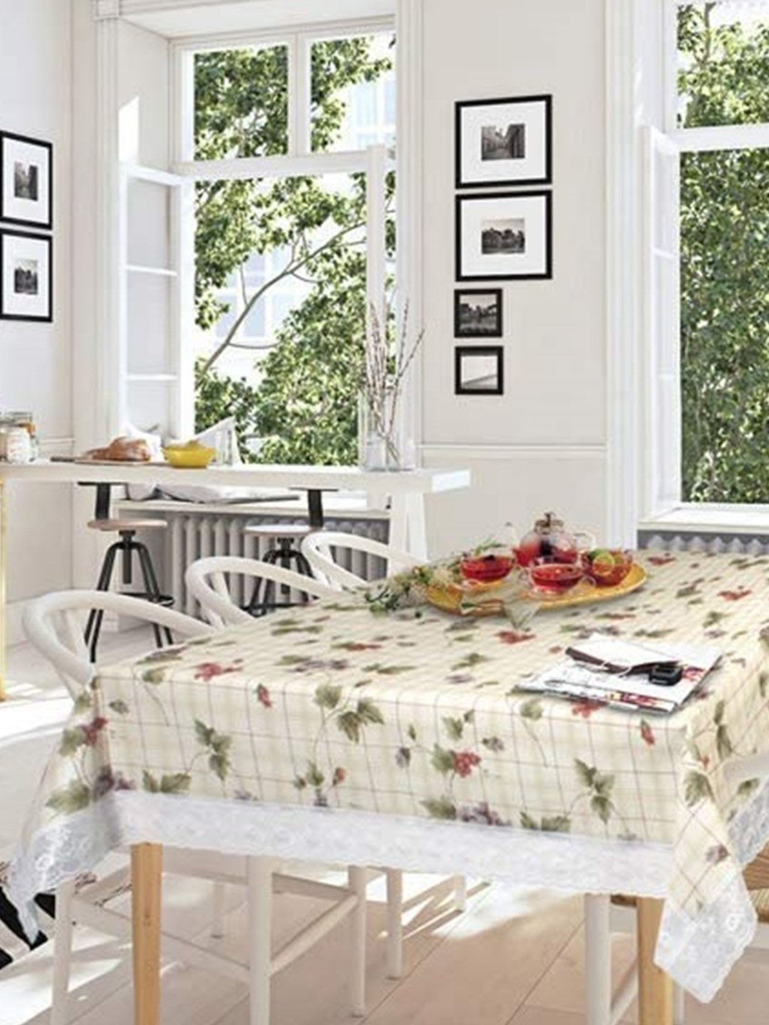 Freelance Floral Pink PVC Set of 1 Table Cloth