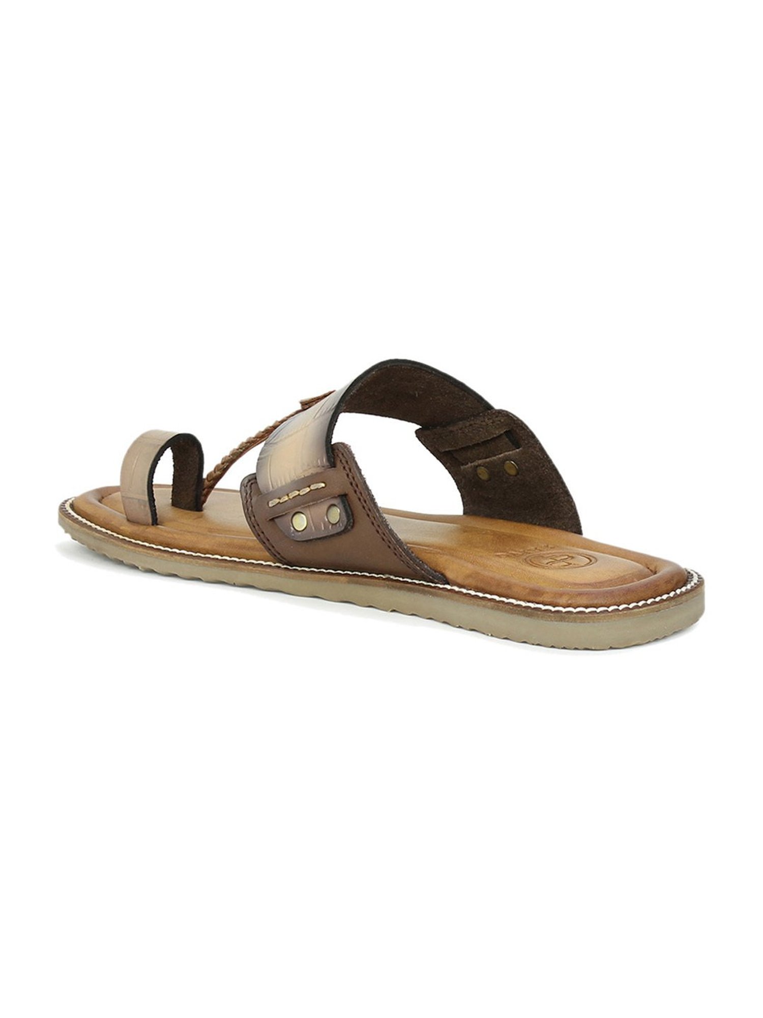 Privo by Inc.5 Men's Strapi Tan Toe Ring Sandals