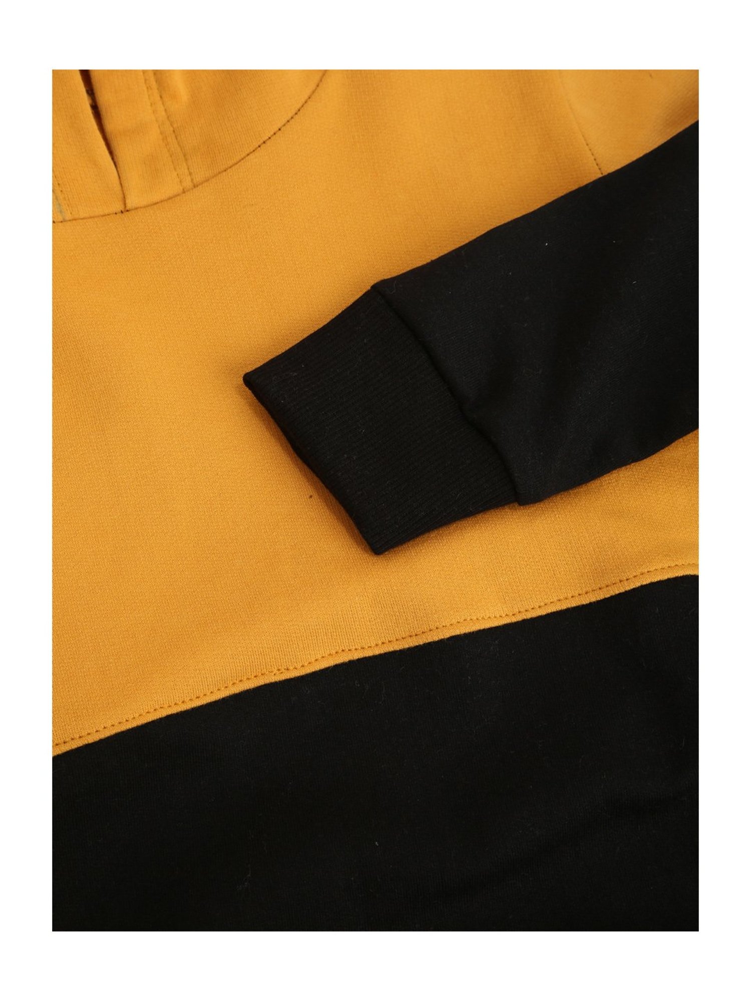 Kids Craft Black & Yellow Color Block Hoddie