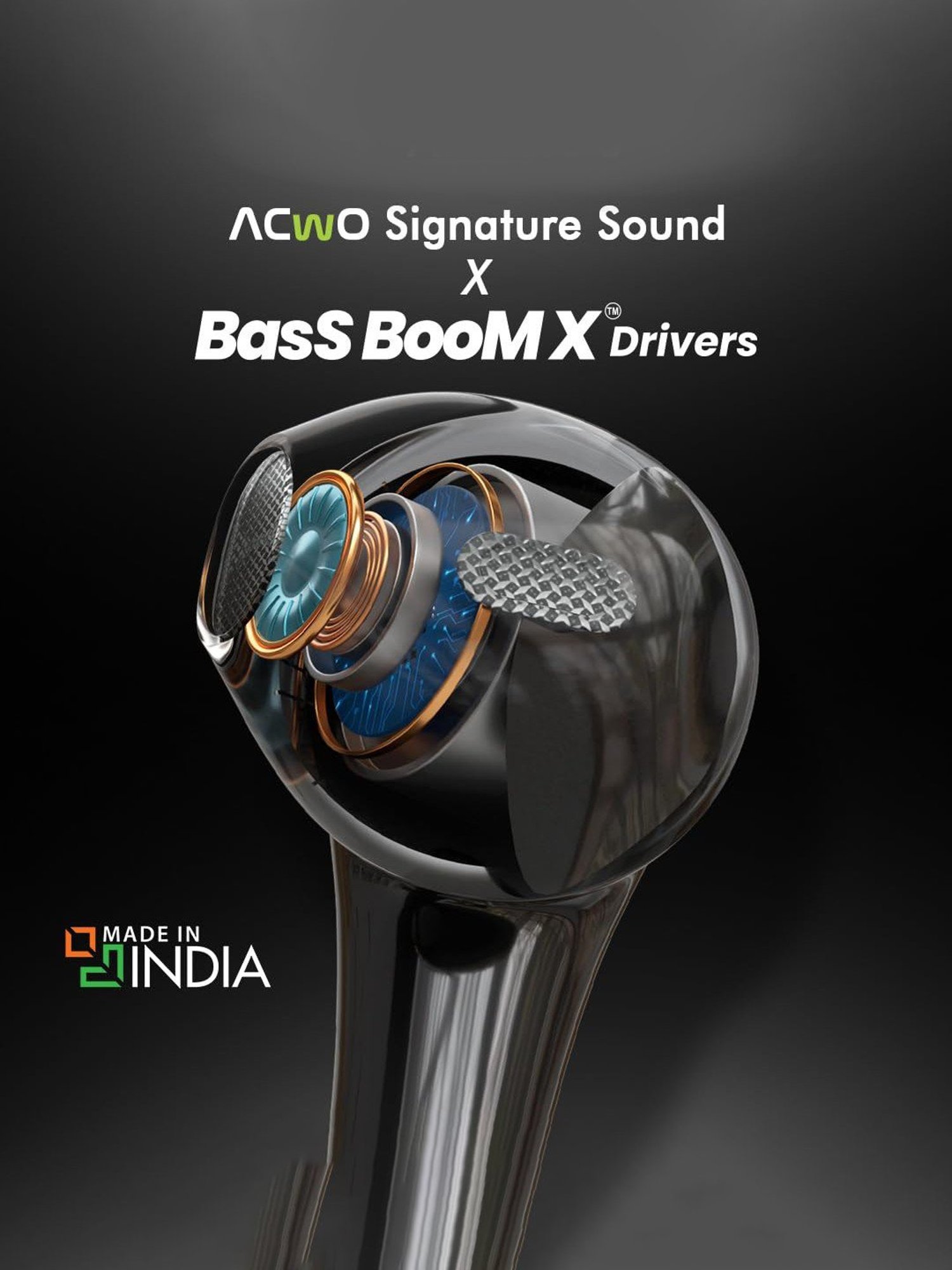 ACwO DwOTS 515 In Ear BT Earbuds with 50H Playtime, AI-ENC Technology (Raven Black, True Wireless)