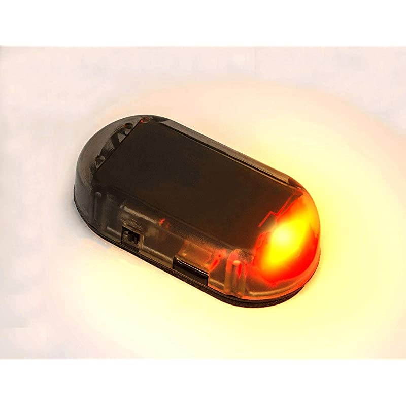 Car Solar Power Simulated Dummy Alarm Warning Anti-Theft LED Flashing Security Light with new USB port(Red)