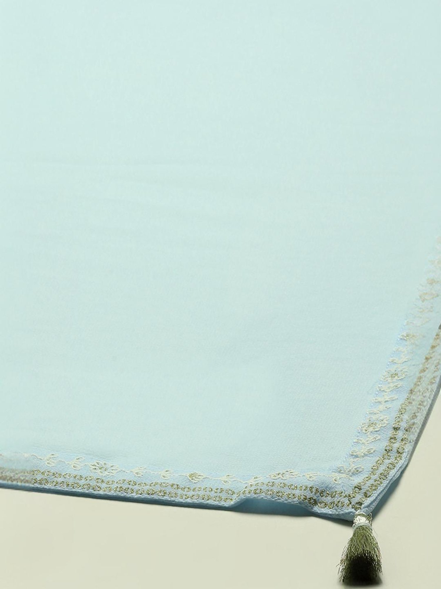 Rangriti Blue Embroidered Dupatta