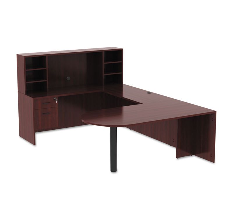Alera Valencia Series D Top Desk, 71w x 35 1/2d x 29 5/8h, Mahogany VA277236MY