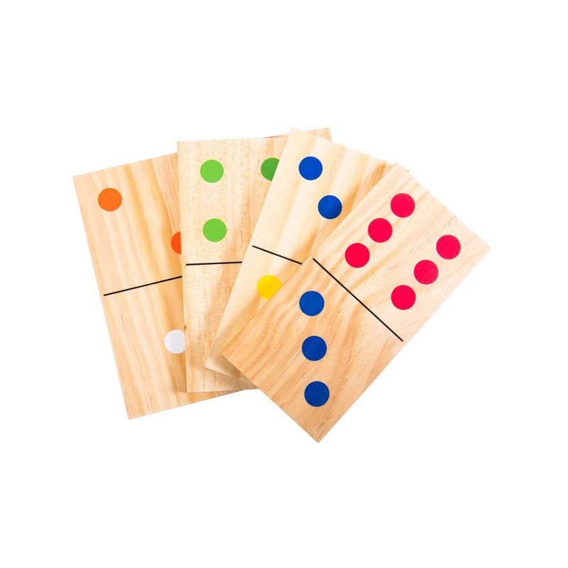 Triumph Sports Large Outdoor Wooden Domino Lawn Bowling Set - 28pc