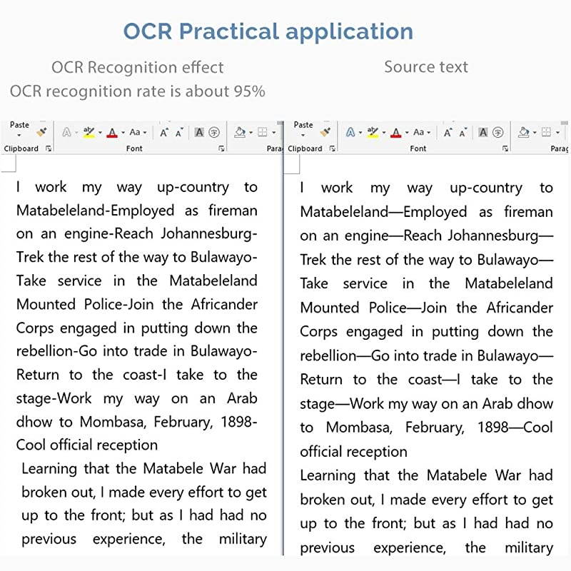 Document Camera X3, High Definition Portable Scanner for Teacher, Capture Size A3, Multi-Language OCR and English Article Recognition, Not Compatible with MAC