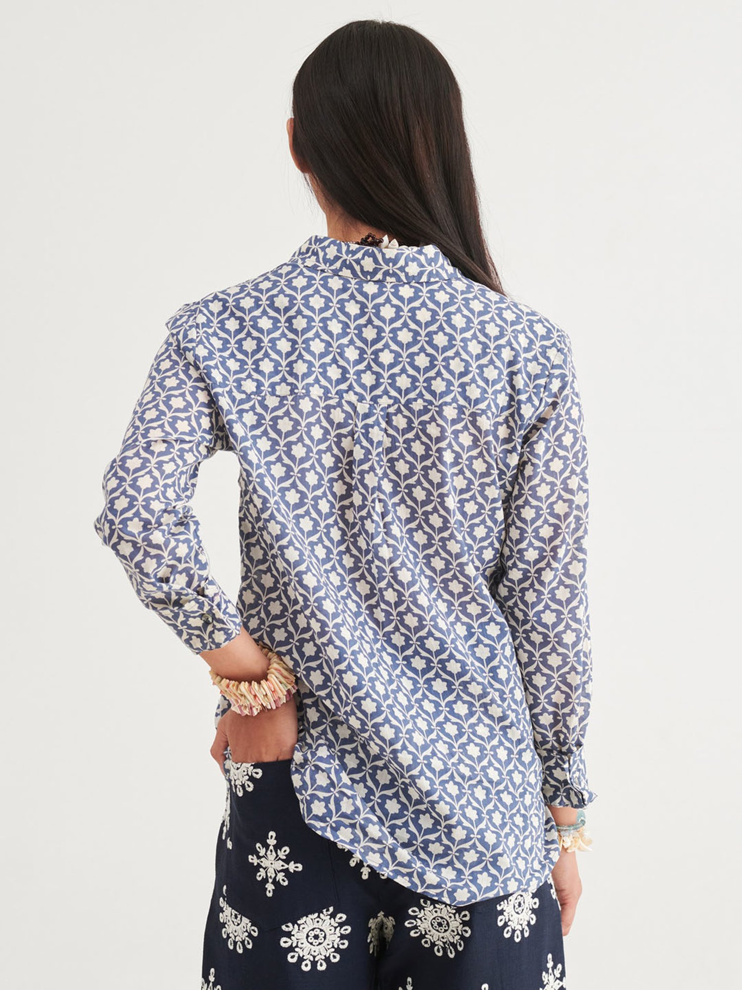 Prakriti Jaipur Indigo Star Shirt