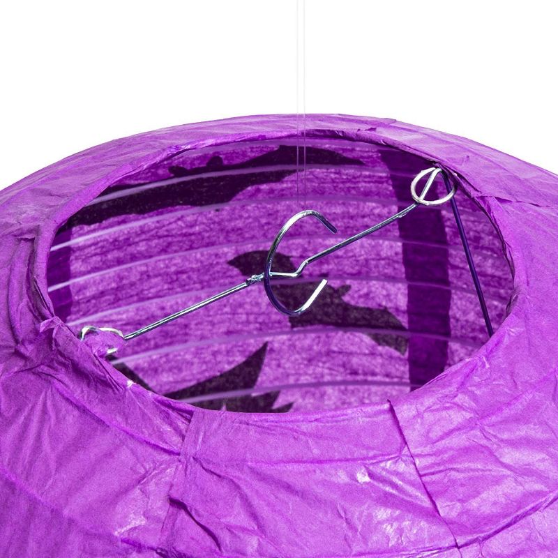 Spooky Central 10-Pack Halloween Party Decorations, Hanging Papers Lanterns, 12 in