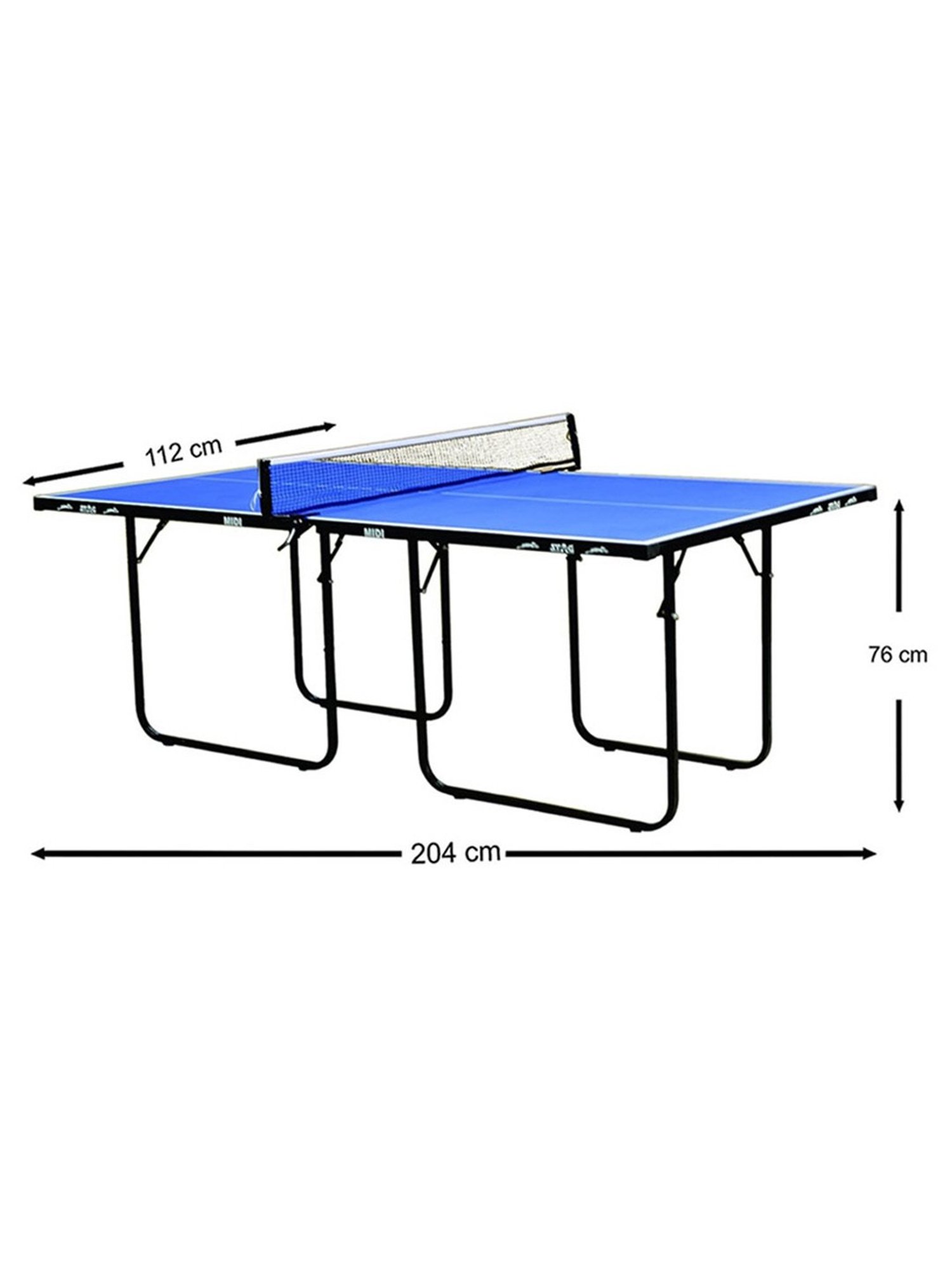 Stag Global 12mm Top Thickness Easily Foldable Space Saving Midi Table Tennis Table (Blue)