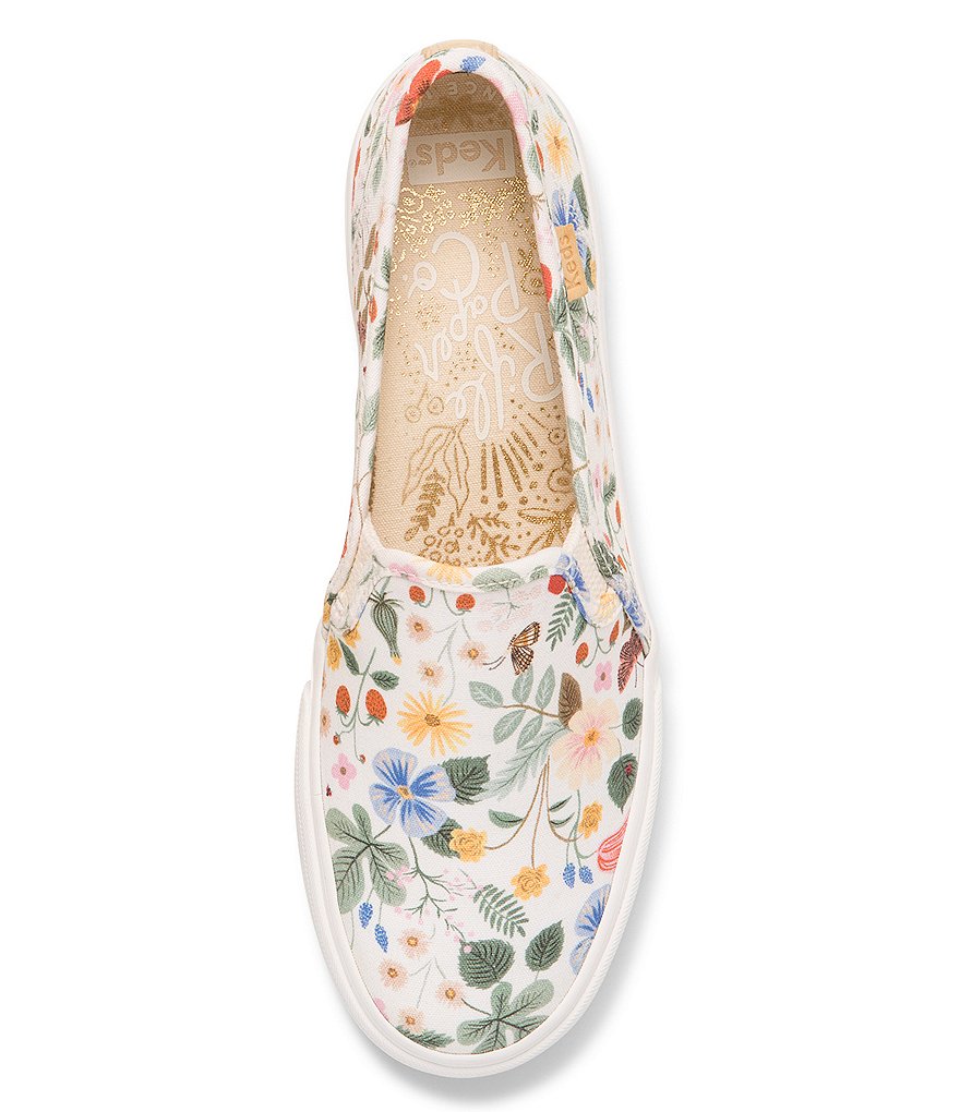 Keds x Rifle Paper Co. Double Decker Strawberry Fields Floral Printed Slip-On Sneakers