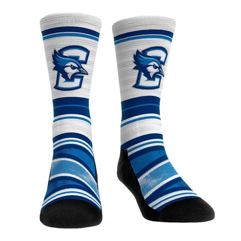 NCAA Creighton Bluejays Adult Long Distance Crew Socks - L/XL