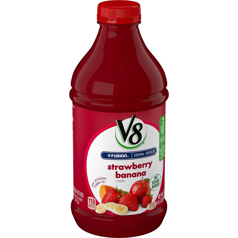 V8 V-Fusion Strawberry Banana Vegetable & Fruit Juice - 46 fl oz Bottle