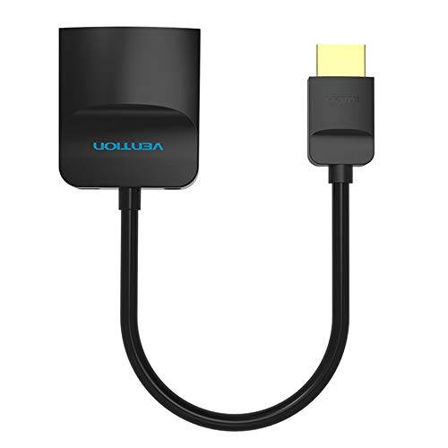 HDMI to VGA Adapter, Gold Plated Active HDMI to VGA Converter(Male to Female) with Audio and Power Supply Digital Audio Video Adapter for TV Stick,Laptop,Raspberry Pi,Xbox,PS4