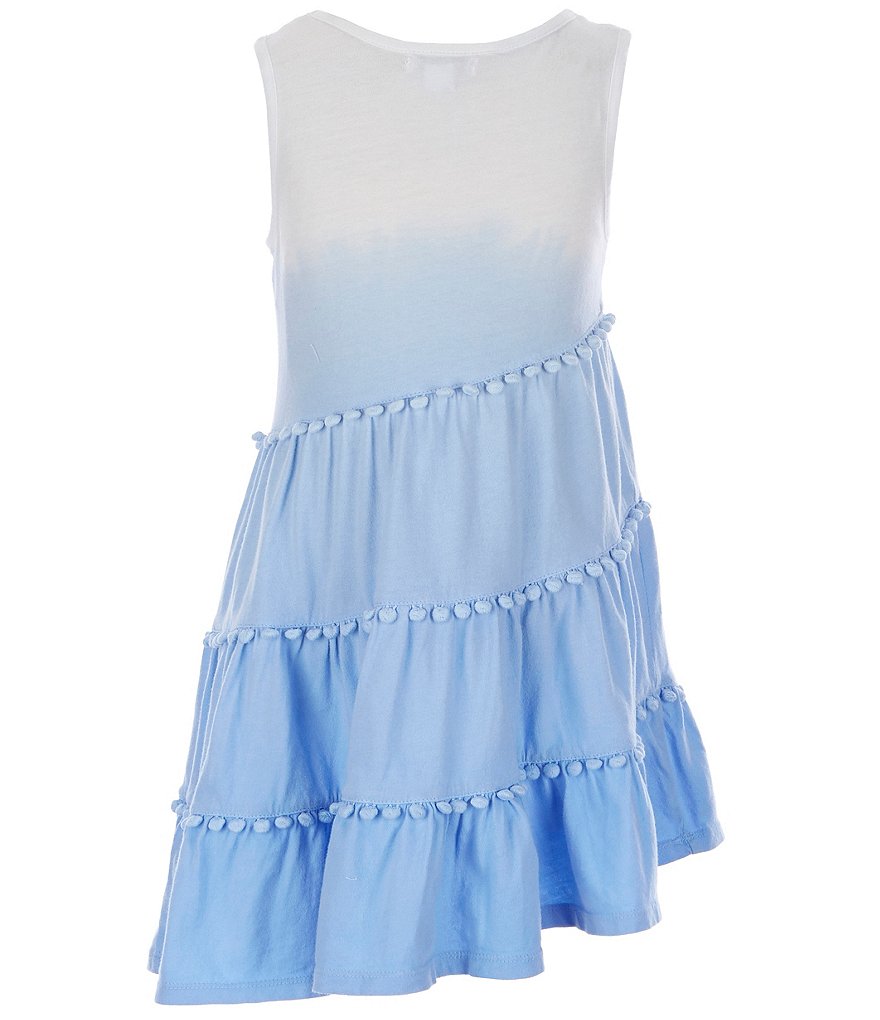 Flapdoodles Little Girls 2T-6X Ombre Tiered Asymmetrical-Hem Dress