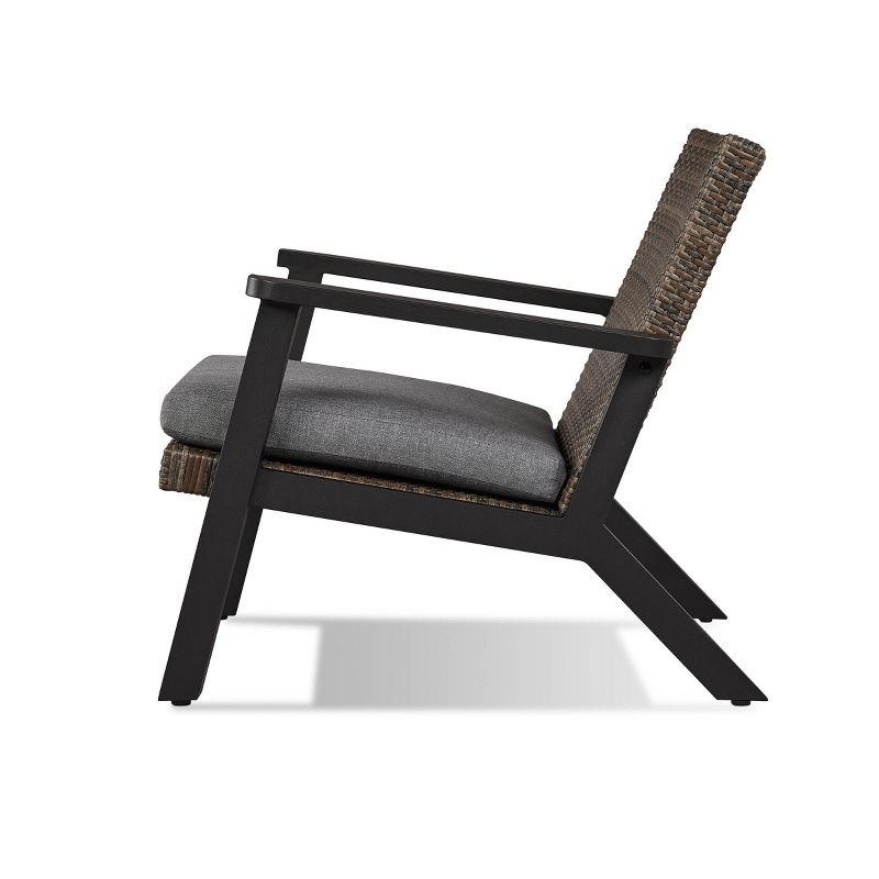 2pk Norwood Patio Accent Chair Black -Real Flame