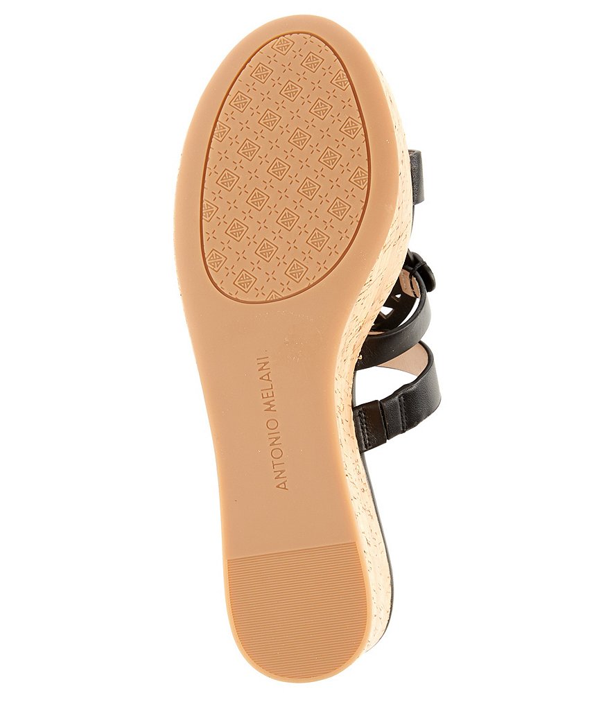 Antonio Melani Quinnlynn Leather Wedge Sandals