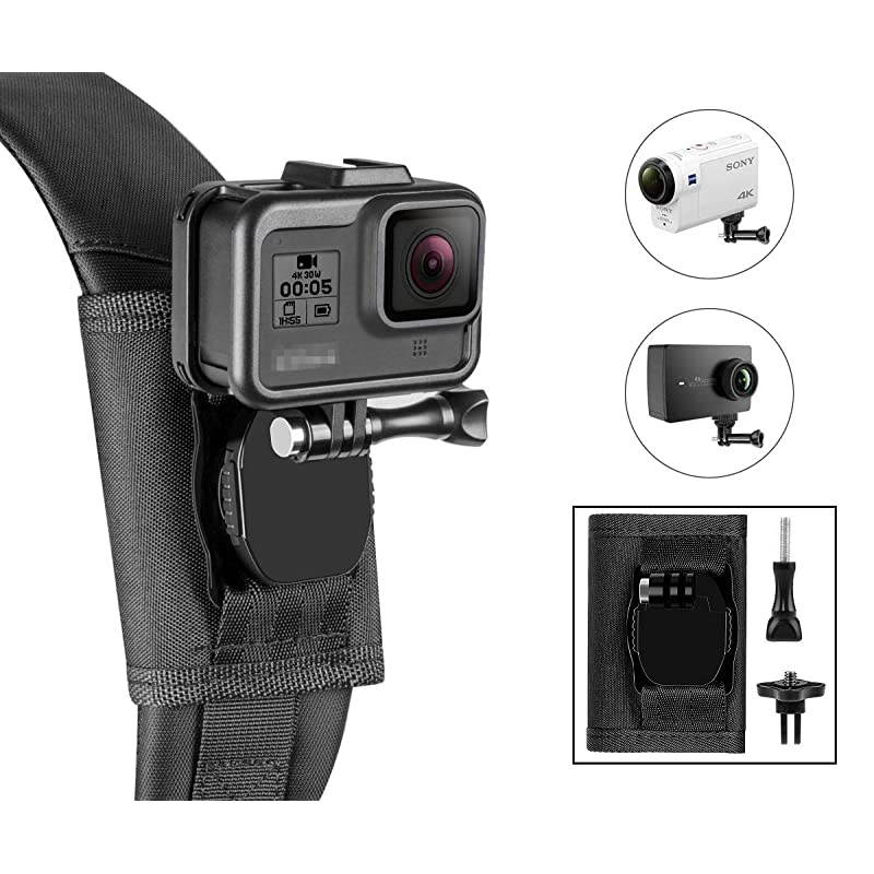 Backpack Strap Knapsack Shoulder Mount for GoPro Hero 34 56 78 Black White Silver GoPro Max Other Action Camera
