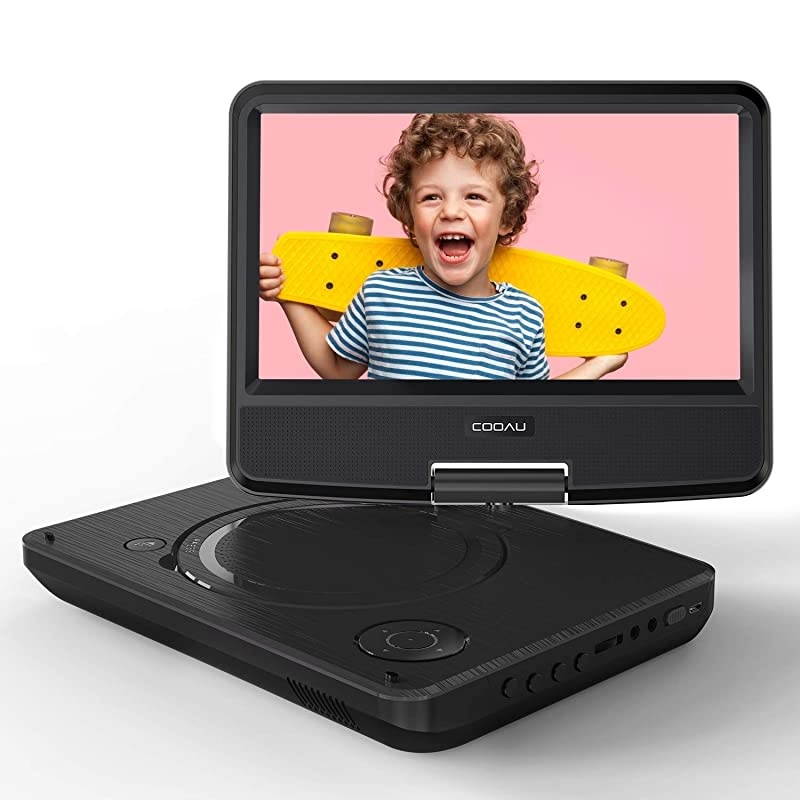 11 Portable DVD Player Support Power Bank Charging Last Memory Function Region Free SDUSBAVOut Port with HD Swivel Screen Black