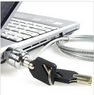 5.9ft/1.8m Laptop Notebook PC Lock Security 2 Keys Anti-theft Security Chain Cable