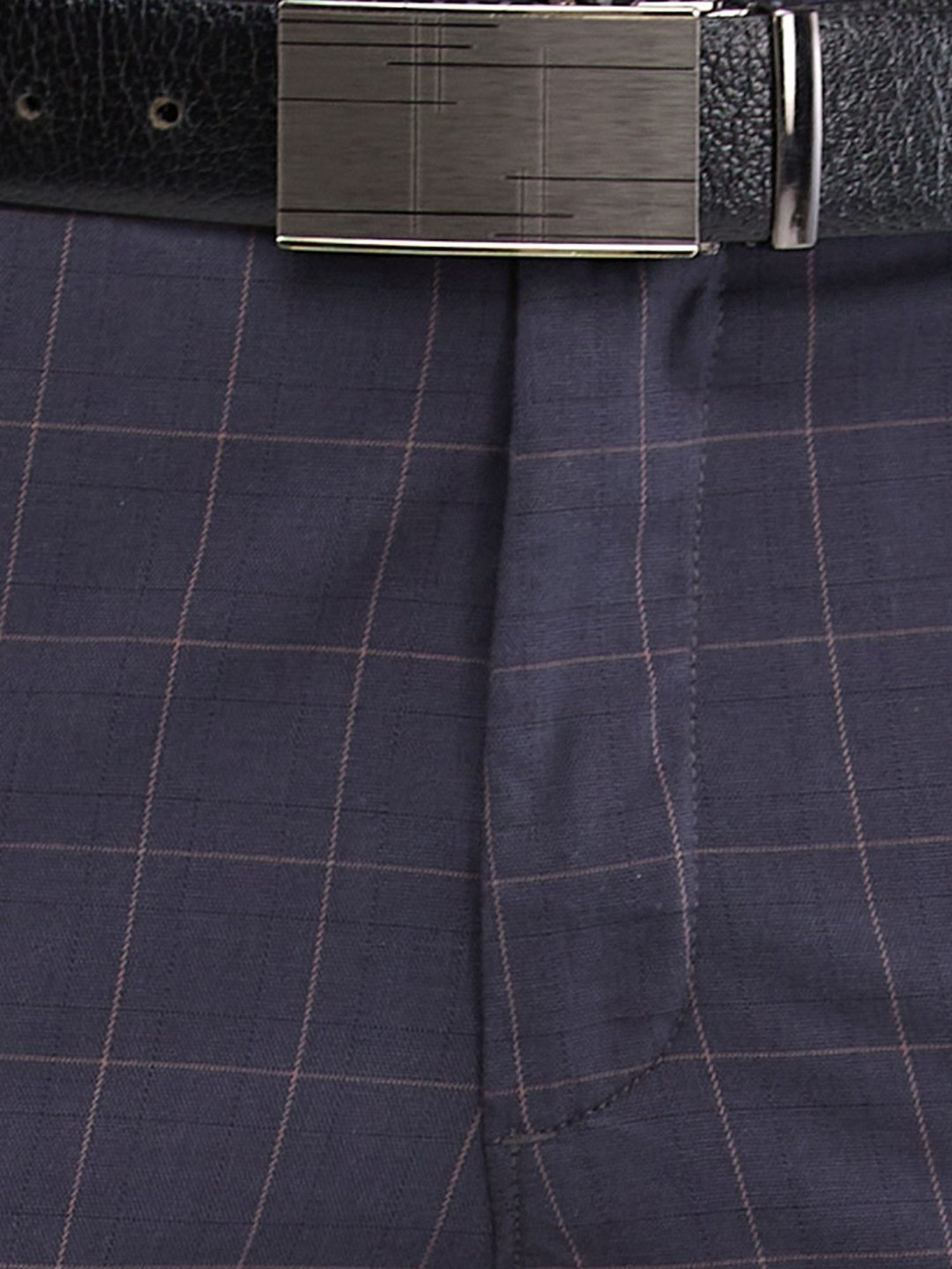 Colorplus Grey Contemporary Fit Checks Trousers