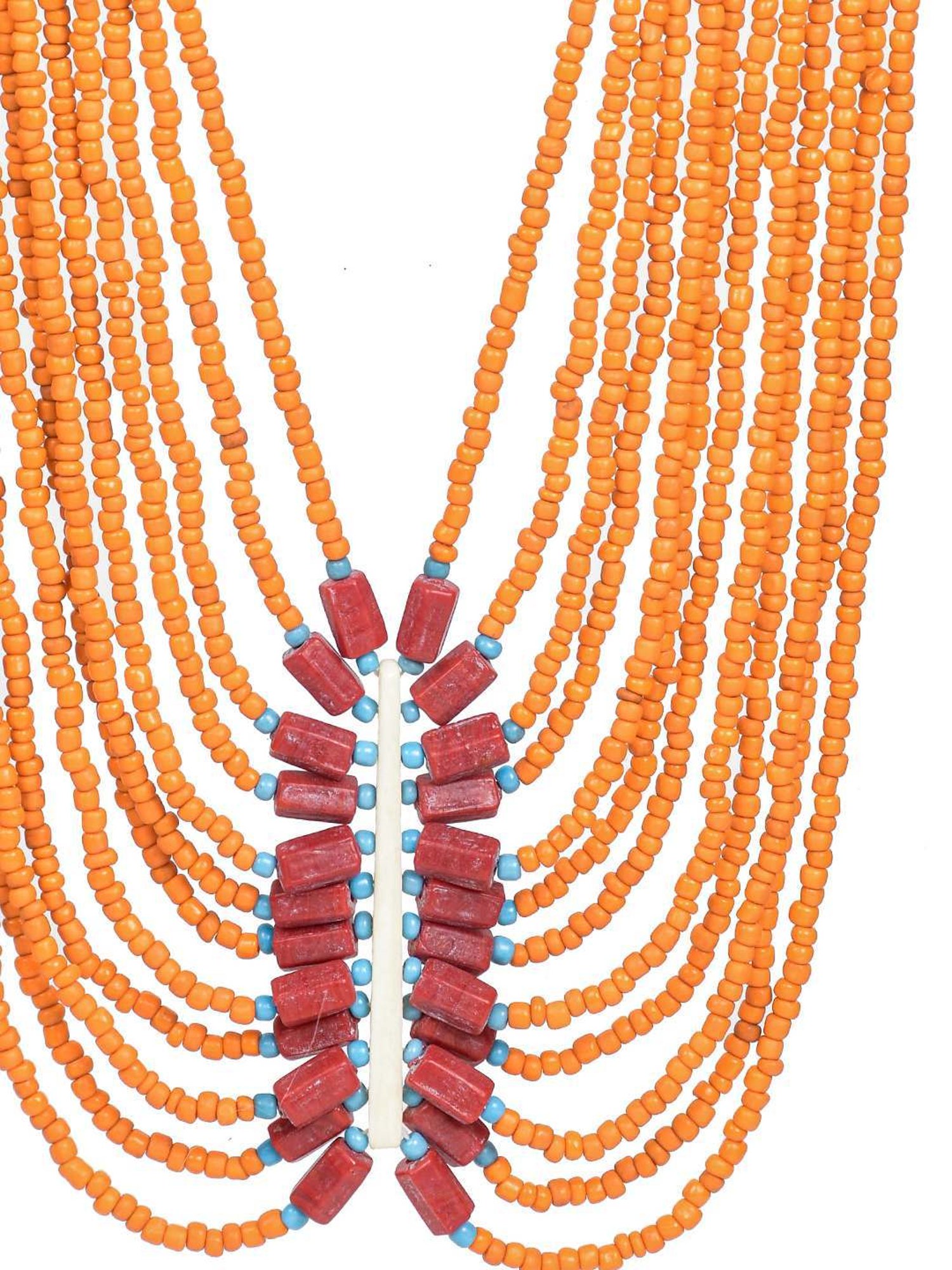 Imli Street Multicolor Vintage Naga Beaded Tribal Necklace