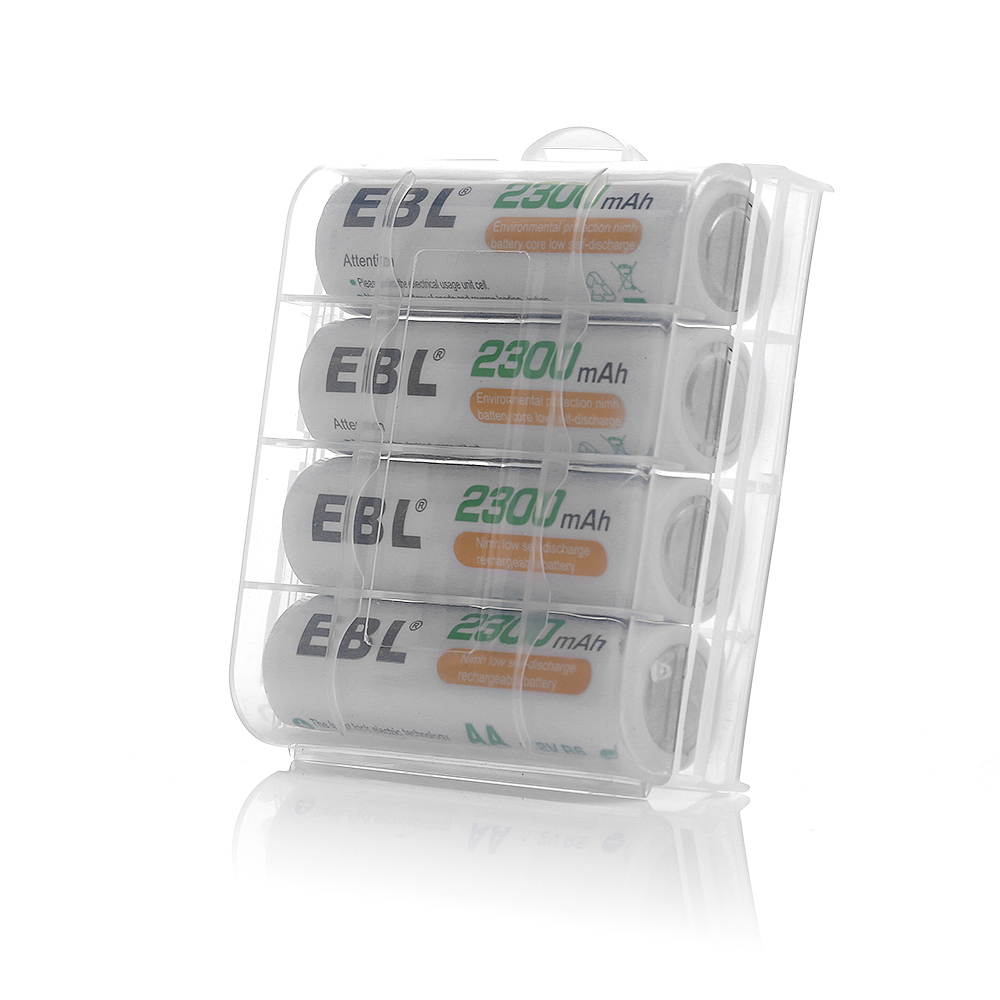 EBL 16 Pack 2300mAh AA Ni-MH Rechargeable Batteries, Battery Case Included