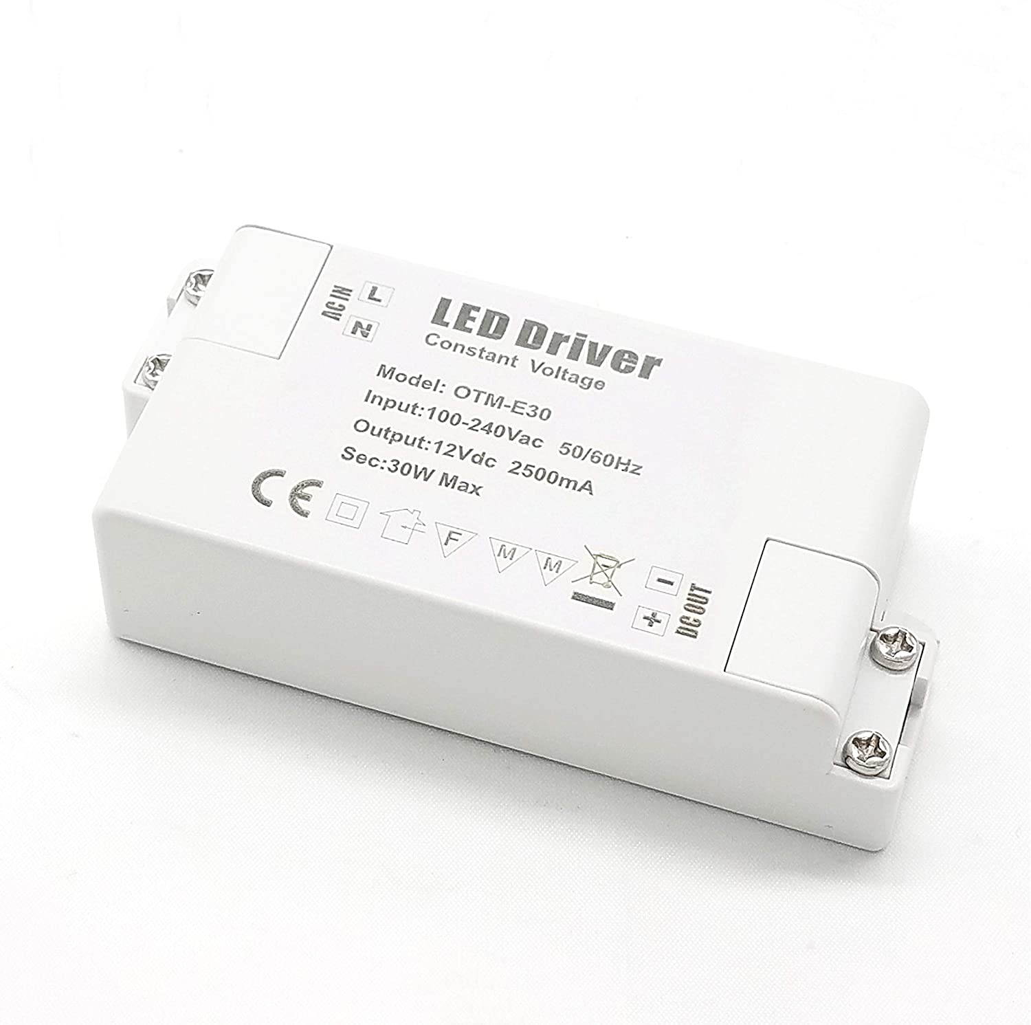 YAYZA! 1-Pack Premium IP44 12V 1.25A 15W Low Voltage LED Driver Transformer AC DC Switching Power Supply