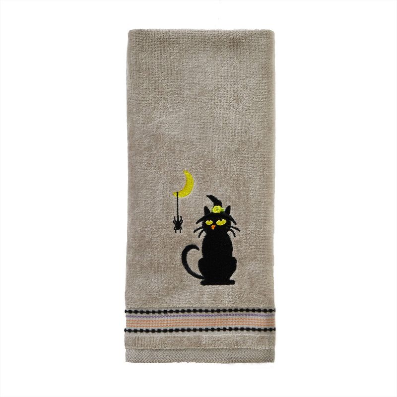 2pk Cat and Spider Hand Towel Gray - SKL Home