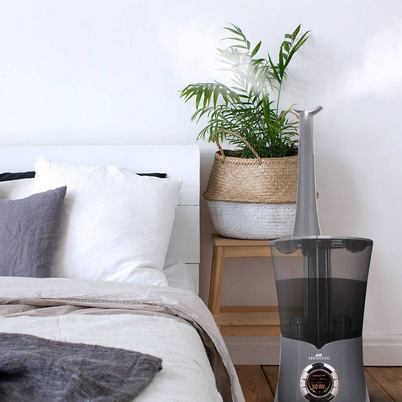 Air Innovations 2.15 Gal Ultrasonic Cool Mist Humidifier with Aroma Tray Platinum
