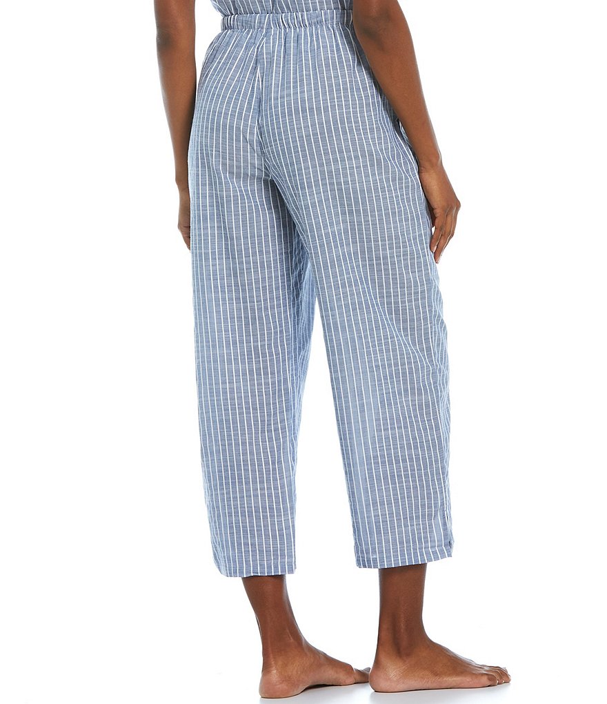 Nottibianche Dobby Striped Cropped Coordinating Sleep Pants