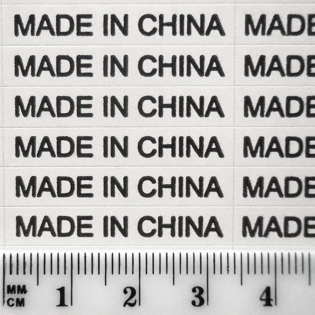 1000+ Made in China Stickers White Rectangle Kiss Cut Self Adhesive Labels by IntelGifts. Show Country of Origin on China Imported Products