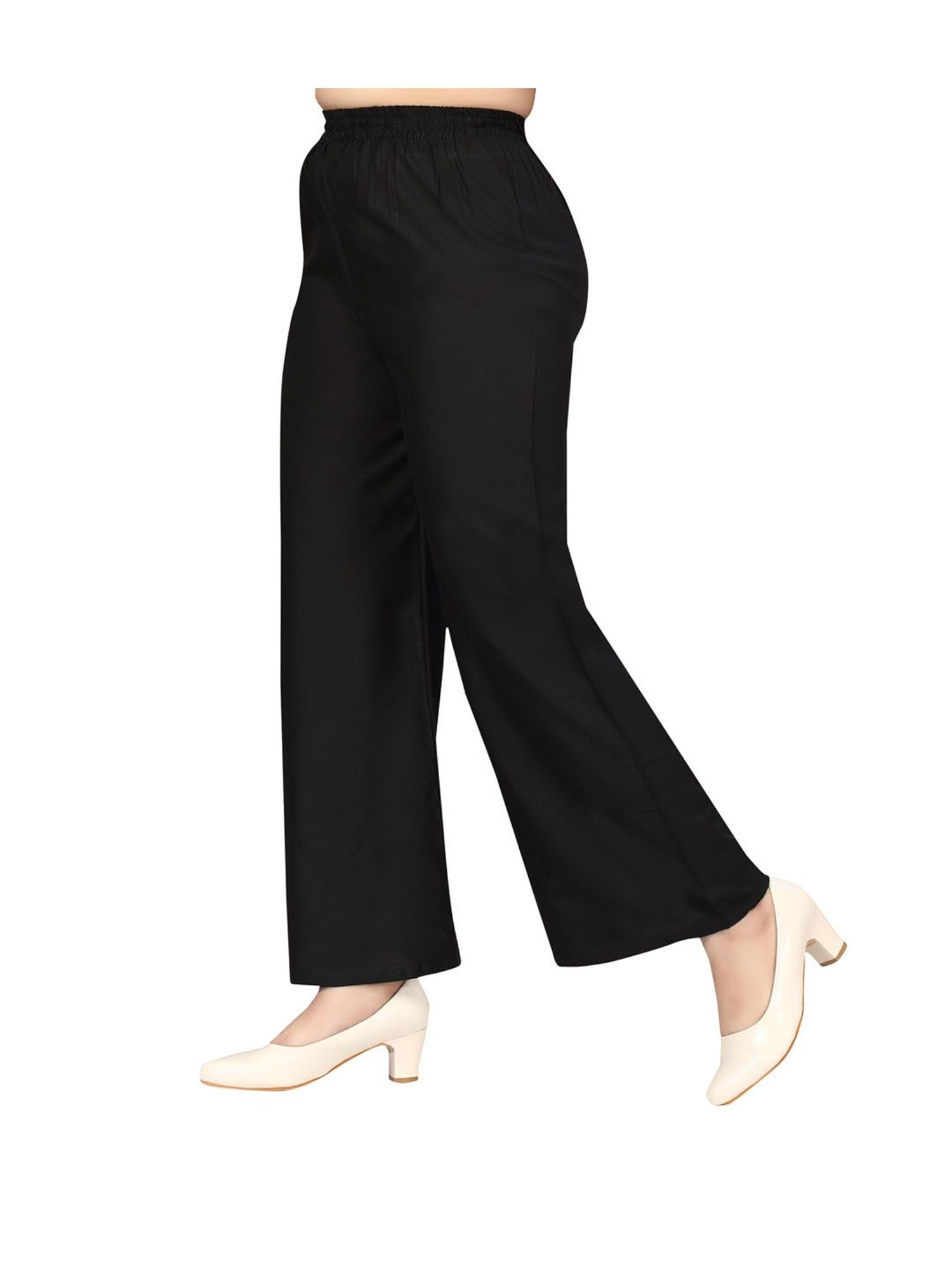 Aarika Girls Black Solid Palazzos
