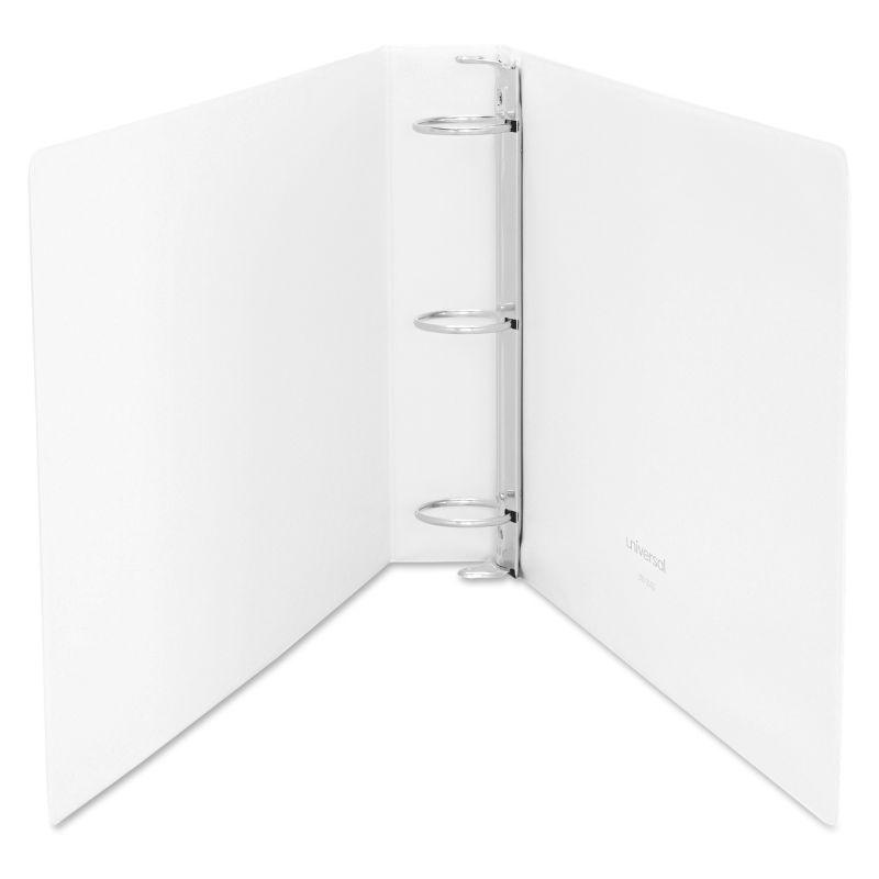 Universal Legal-Size Round Ring Binder with Label Holder, 2" Capacity, 11 x 17, White