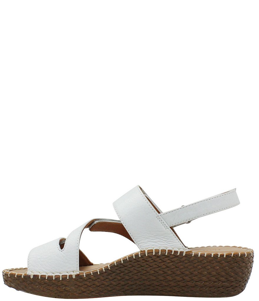 L'Amour Des Pieds Yamona Leather Wedge Sandals